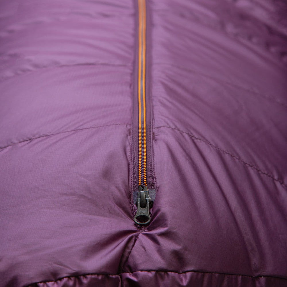 Mountain Equipment Classic Eco 750 Women's Sleeping Bag Outdoor Action Raisin- zip