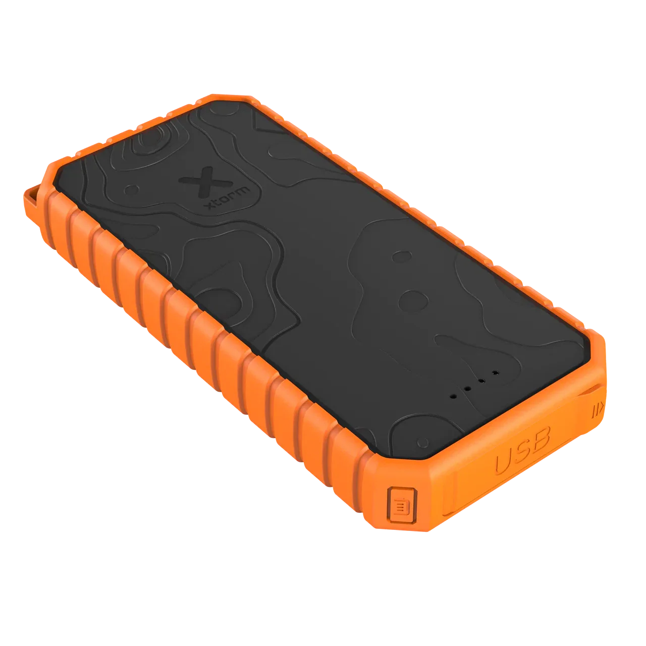 Xtorm Xtreme Rugged Power Bank 20.000mAh Outdoor Action Black, Orange - Angled View