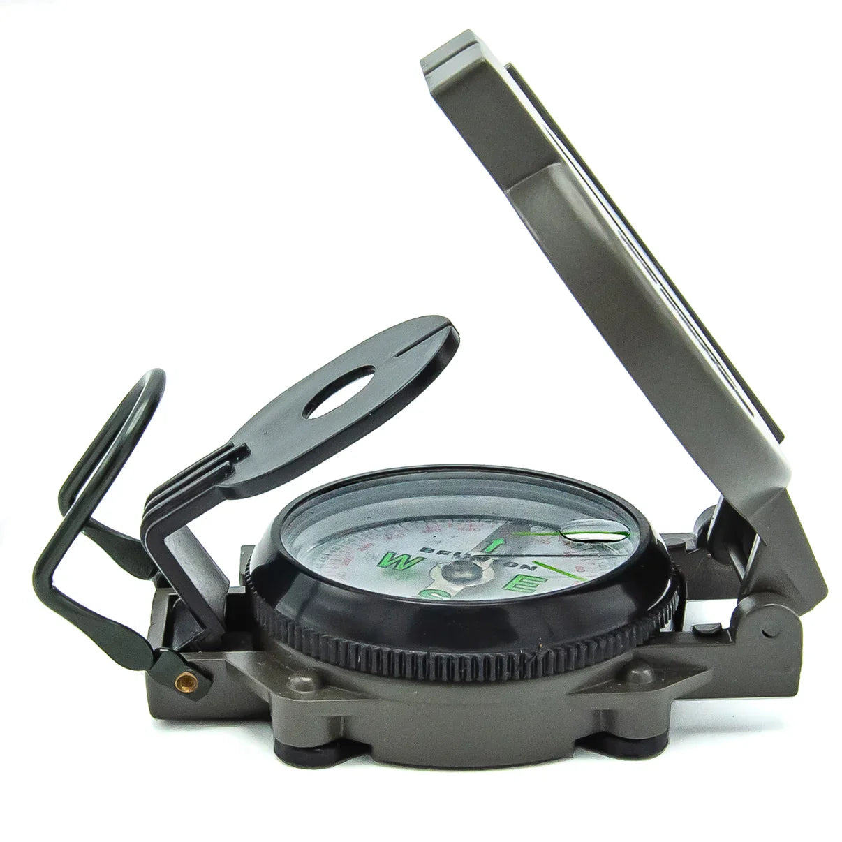 Brunton Lensatic Military-Style Compass Open Outdoor Action