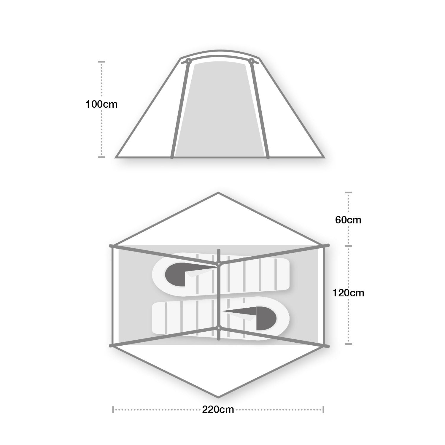 Wild Country Axis 2 Tent floor plan