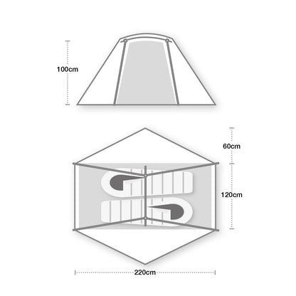 Wild Country Axis 2 Tent floor plan