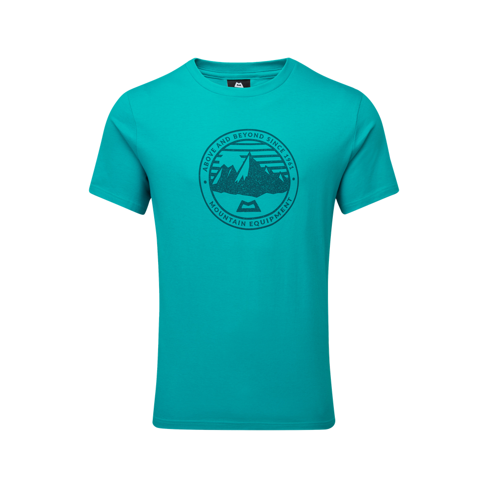 Mountain Equipment Roundel Men's Tee Outdoor Action Topaz - Front