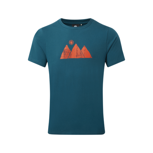 Mountain Equipment Mountain Sun Men's Tee Outdoor Action Majolica Blue- Front