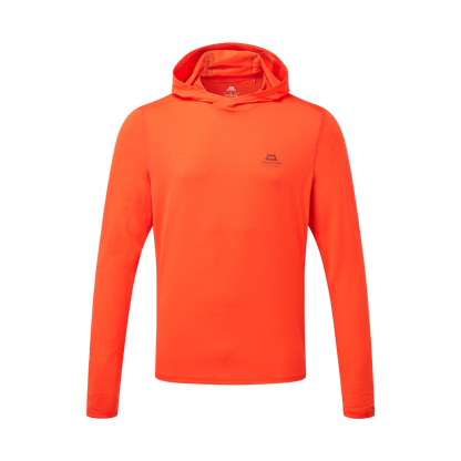 Mountain Equipment Glace Hooded Men's Top Outdoor Action Cardinal Orange - Front