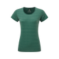 Mountain Equipment Groundup Stripe Women's Tee Outdoor Action Spruce Stripe- front