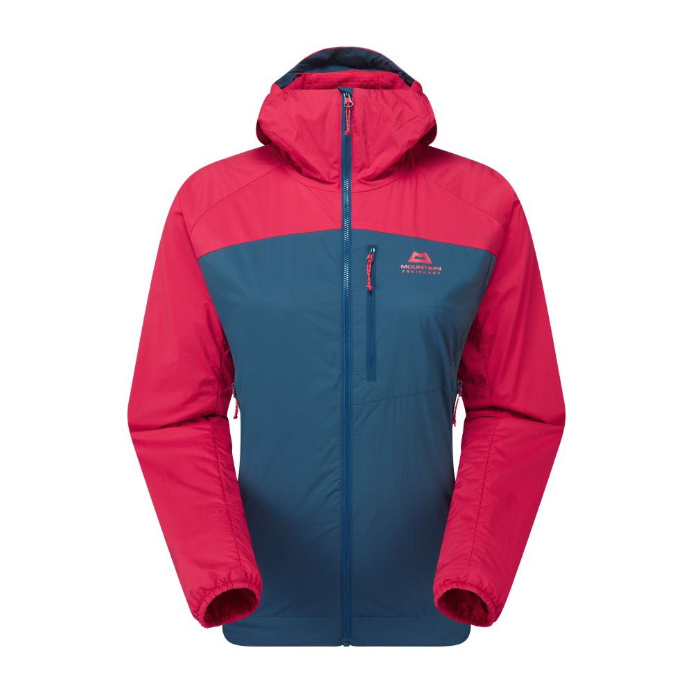 Mountain Equipment Aerotherm Women's Jacket Outdoor Action Majolica/Capsicum - Front