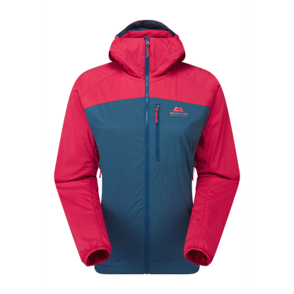 Mountain Equipment Aerotherm Women's Jacket Outdoor Action Majolica/Capsicum - Front