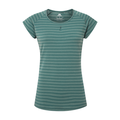 Mountain Equipment Equinox Women's Tee Outdoor Action Fern stripe - Front