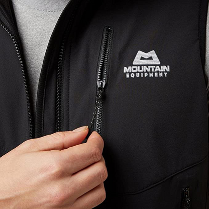 Mountain Equipment Frontier Men's Vest Outdoor Action Black - Zipped Chest Pocket