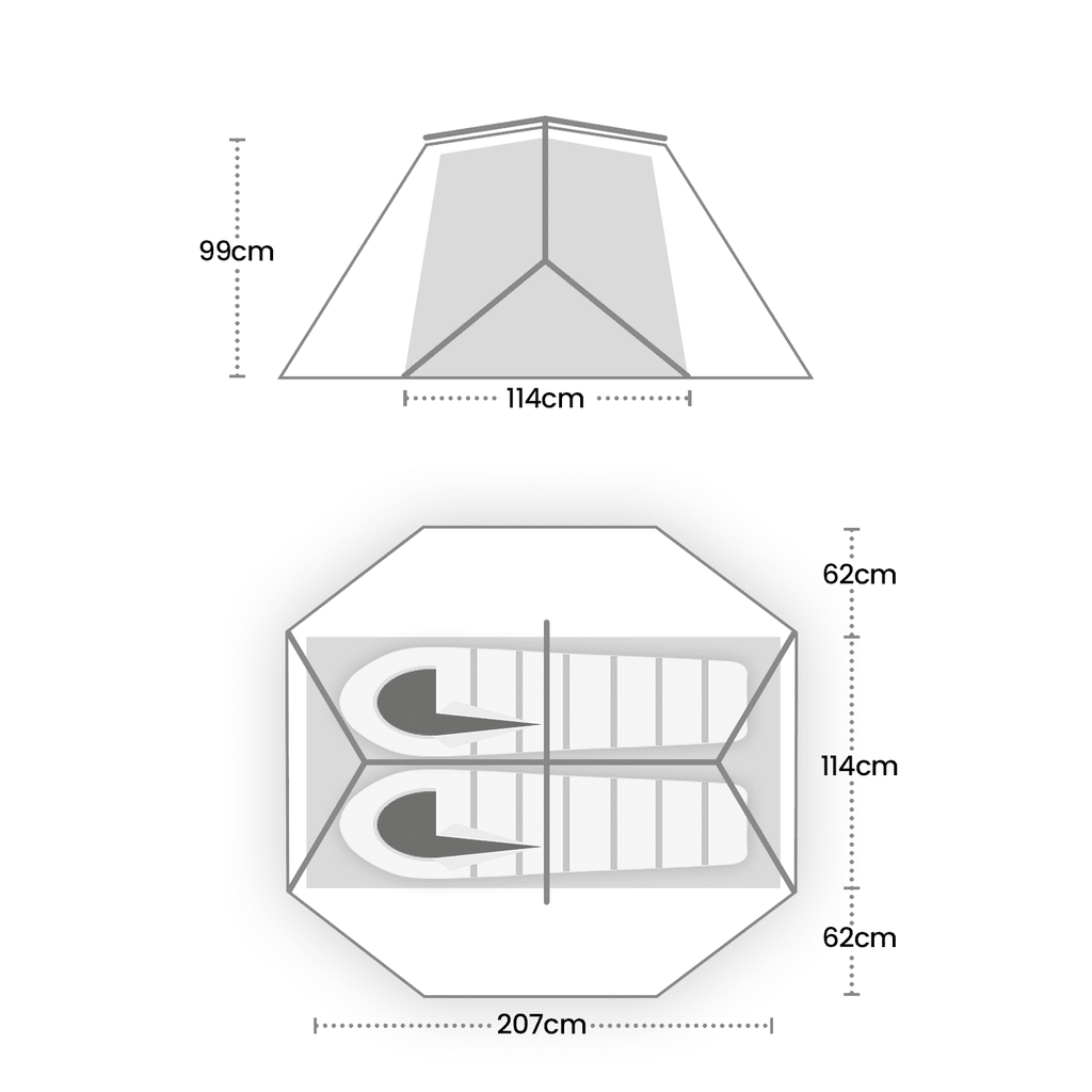 Wild Country Panacea 2 Tent floor plan