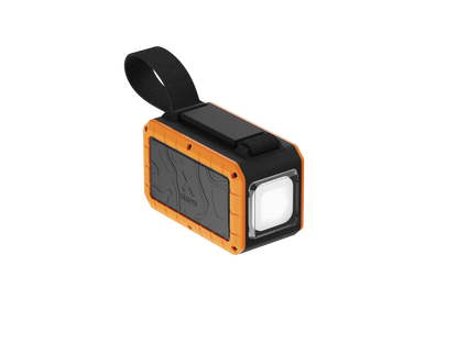 Xtorm Rugged Flashlight Powerbank 40.000 100W- Torch Outdoor Action Black/Orange - On Side Angled