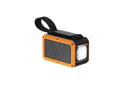 Xtorm Rugged Flashlight Powerbank 40.000 100W- Torch Outdoor Action Black/Orange - On Side Angled