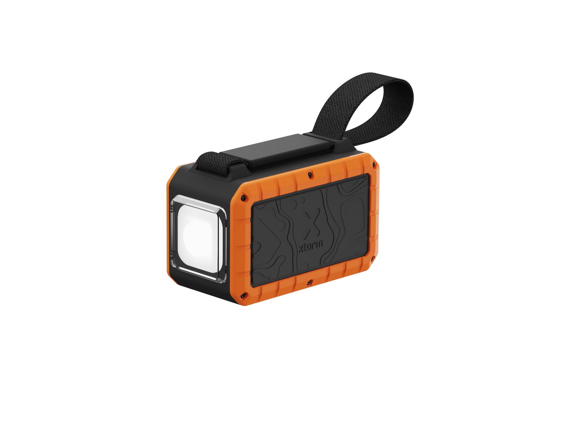 Xtorm Rugged Flashlight Powerbank 40.000 100W- Torch Outdoor Action Black/Orange - On Side Angled