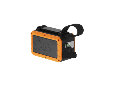 Xtorm Rugged Flashlight Powerbank 40.000 100W- Torch Outdoor Action Black/Orange - Side Angled