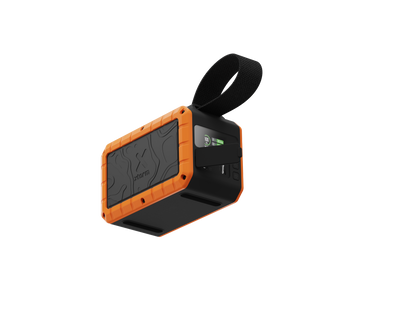 Xtorm Rugged Flashlight Powerbank 40.000 100W- Torch Outdoor Action Black/Orange - Bottom Angled