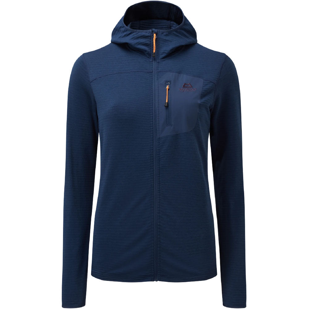 Mountain Equipment Lumiko Hooded Women's Jacket Outdoor Action Medieval Blue -  Front