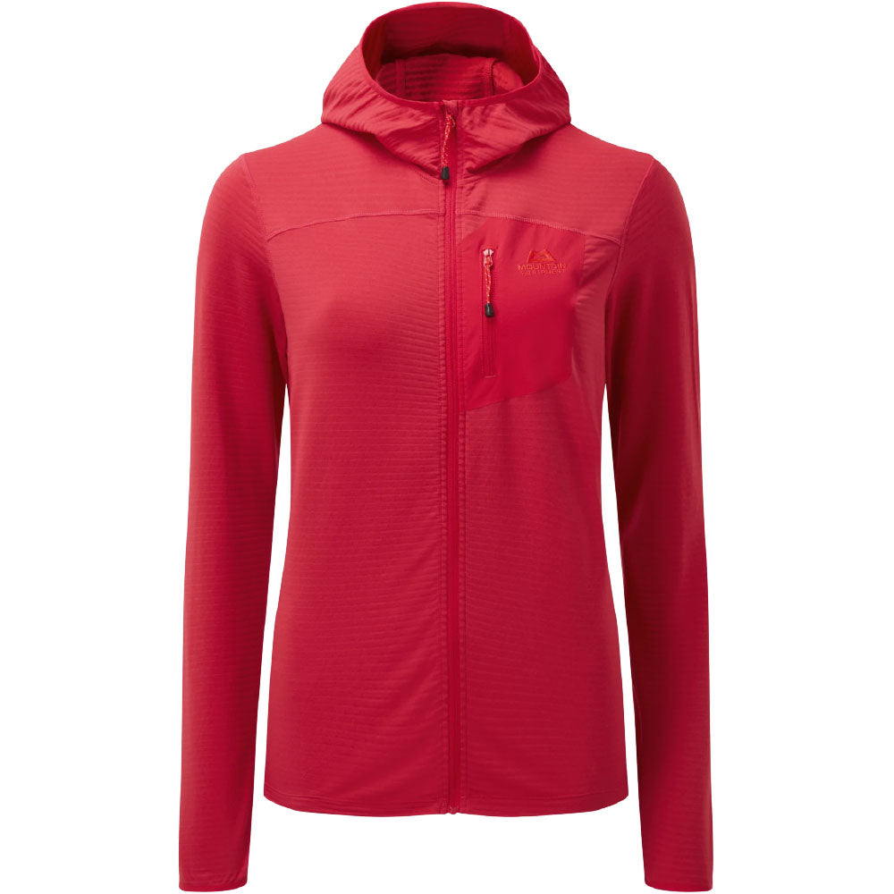 Mountain Equipment Lumiko Hooded Women's Jacket Outdoor Action Capsicum Red -  Front