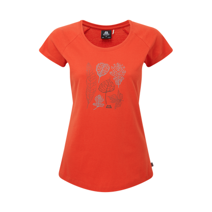 Mountain Equipment Leaf Women's Tee Outdoor Action Paprika - Front