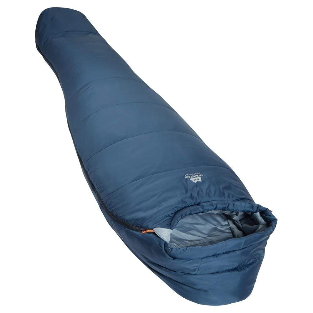 Mountain Equipment Lunar I Sleeping Bag Outdoor Action Denim Blue - Slanted Full Length