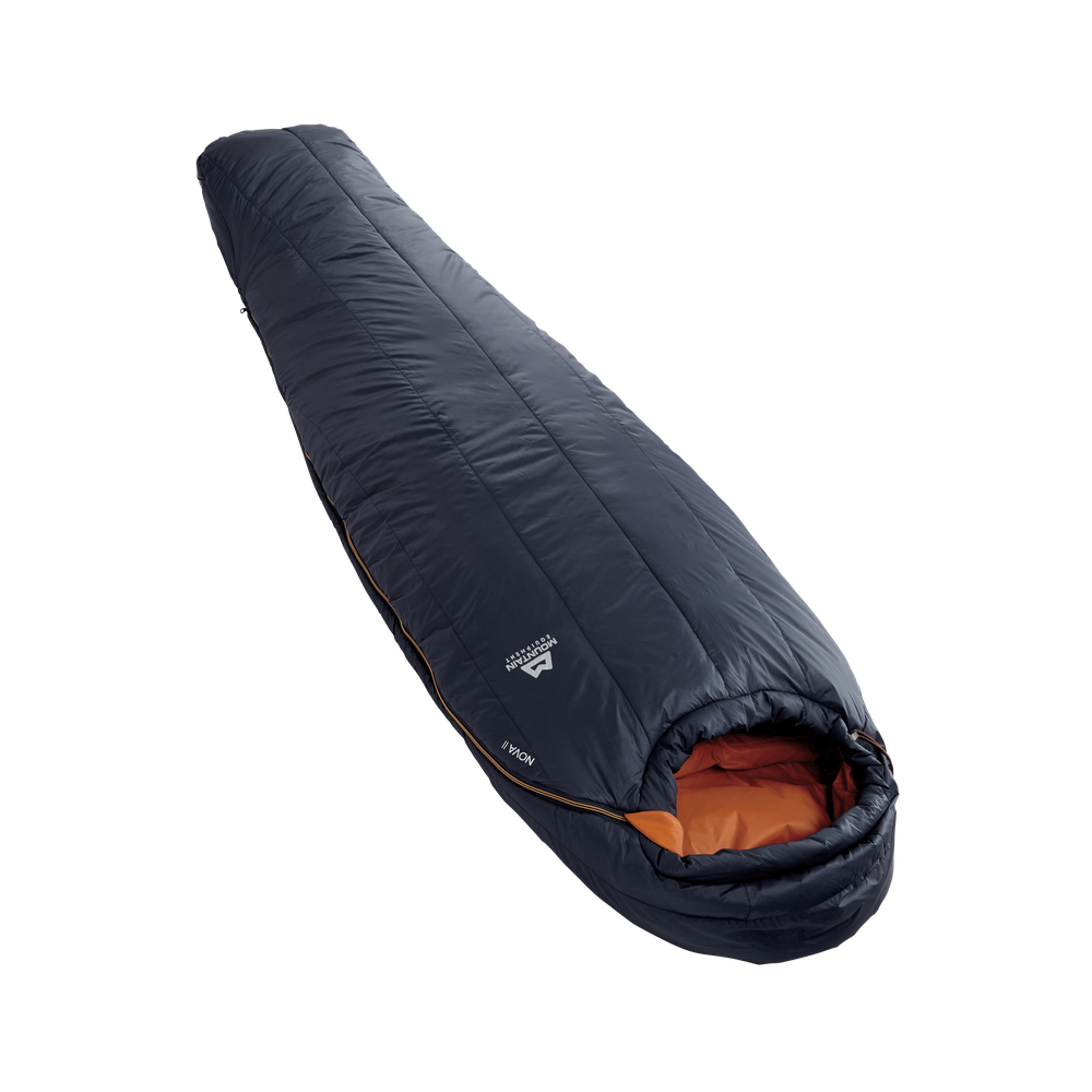 Mountain Equipment Nova II Sleeping Bag Outdoor Action Cosmos / Blaze - Slanted Full Length