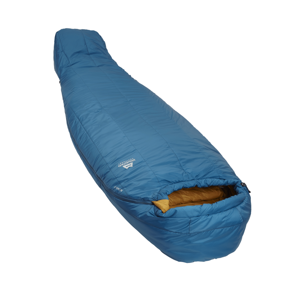 Mountain Equipment Nova III Women's Sleeping Bag Outdoor Action Ink/Pumpkin Spice - Slanted View